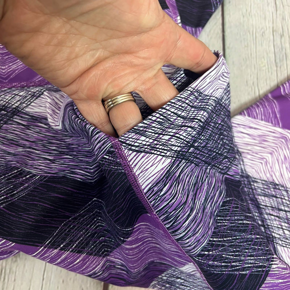 Ododos Yoga exercize Leggings  XL purple geo print Super Soft NWOT - Picture 8 of 9